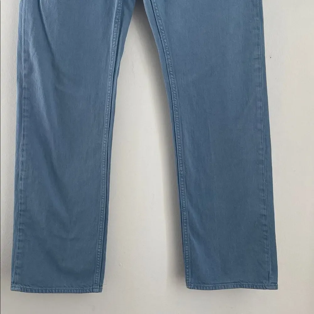 Banana Republic Vintage Straight stretch flat front blue denim jean pants 34x32